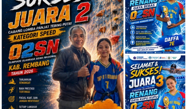 Membanggakan! Atlet Muda SMPN 1 Kragan Borong Medali di O2SN Tingkat Kabupaten Rembang 2026