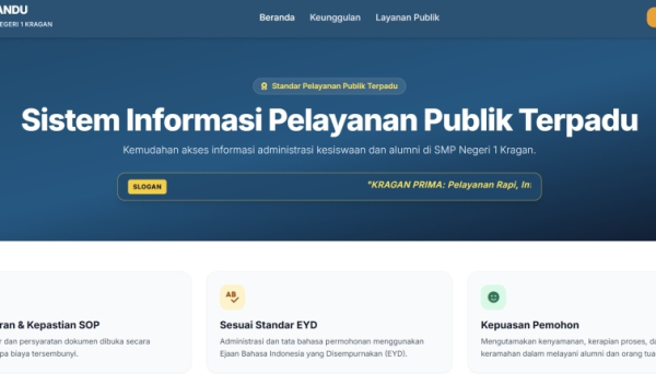 Tingkatkan Standar Layanan Pendidikan, SMP Negeri 1 Kragan Resmi Terbitkan SK Pelayanan Publik