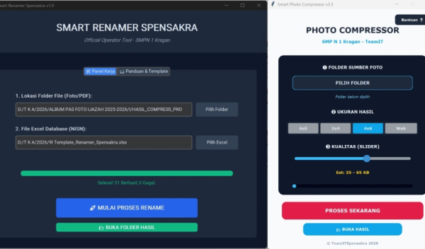 Efisiensi Data TKA 2026: Sinkronisasi Massal Foto Siswa Menggunakan Ecosystem Smart Tool TeamITSpensakra